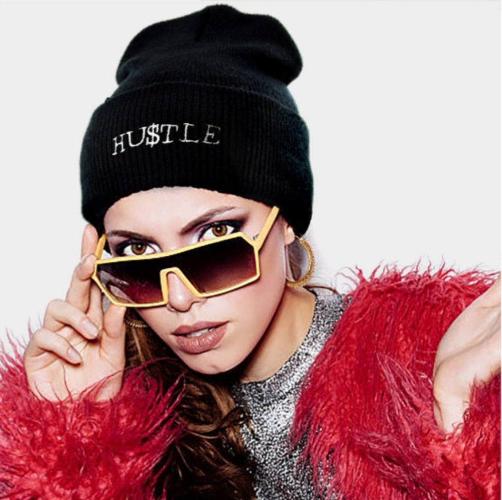 Hu$tle Knit Beanie Hat